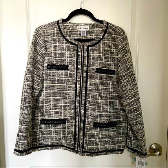 C.D. Petites Tweed Jacket - Picture 1 of 5